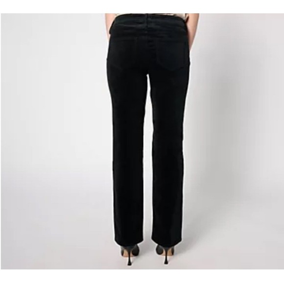 NYDJ Black Corduroy Straight Leg Pants Womens Size 12 Lift Tuck Technology - Picture 2 of 10
